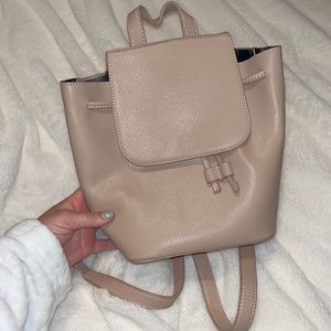 Plush pink mini backpack